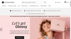 Photo of the Glossybox website